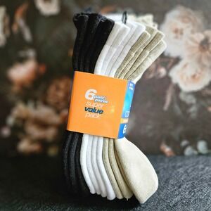 FootJoy ComfortSof Mens Lowcut Golf Comfort Socks - 6 PAIR NEW White Beige Black